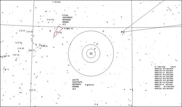 Virgo Realm of Galaxies - western entry chart