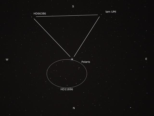 Polar Diamond Ring Asterism Labeled Image