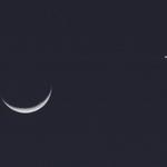 Two Crescents - The Moon and Venus 