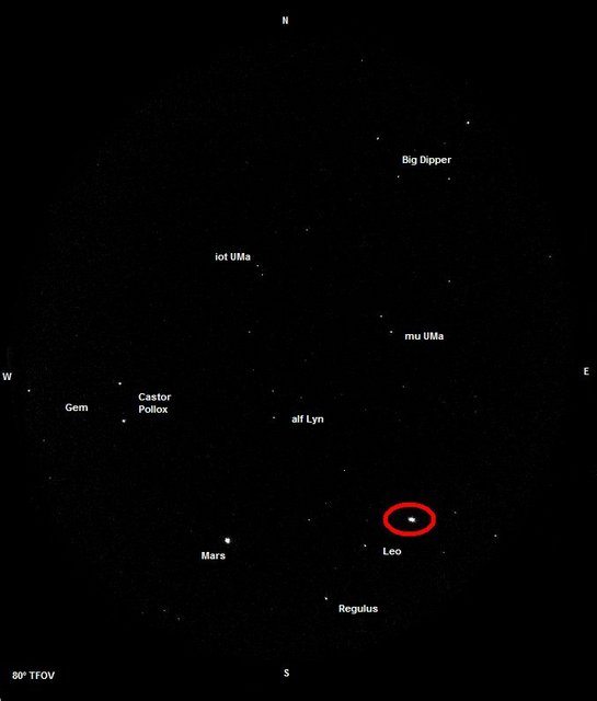 20091117 10UT Leonid meteor capture labeled