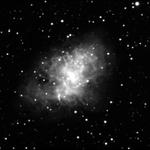 Crab Nebula M-1 (B&W)