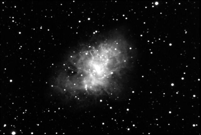 Crab Nebula M-1 (B&W)