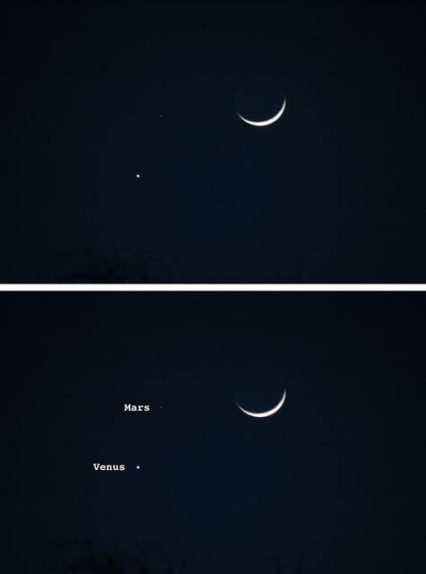 Moon, Venus & Mars