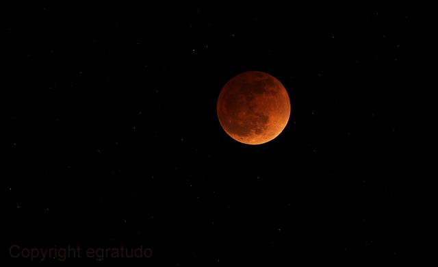 Blood Moon with Stars