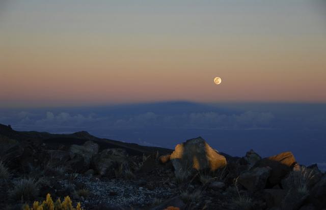 Haleakala Shadow with a Full Moon