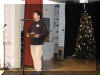 Party chair, Roger Butz, gets the party started