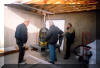 The "Big Scope" mount being rolled into the Grim Room. 05 FEB 2002 McNeil image