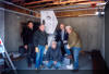 Roger Butz, Andy Bogdan, Bruce Grim, Ron Ford and Ken Harris pose with the newly installed mount. 05 FEB 2002 McNeil image
