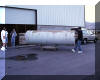 Chuck Hards rolls out the tube (partially covered with body putty) for a better look. 05 SEP 2001