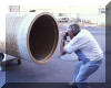 Boyd McNeil get a picture of the bottom end of the tube. 05 SEP 2001