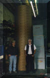 Vaughn Parsons of Intermountain Optics and Bruce Grim beside the new tube. 22 DEC 2000